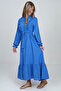 Girl's Long Aerobin Linen Hijab Dress - 6