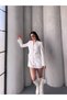 Trend Women's Gold Snap Detailed Design Long Blazer Jacket - 6