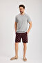 Men's 100% Cotton Patterned Premium Shorts - Woven Shorts - Home Wear - 6