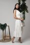 Ecru Halter Neckline Belted Dress