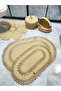Jute,Bath Set,Bath Set,Bath Mat, Mat Set,Makeup Basket,Detergent Basket,Toilet Seat Mat - 2