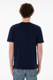 Men's Regular Fit V-Neck Navy Blue Basic T-Shirt 50305858-Vr033 - 6