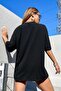 Plus Size Women's Intense Feelings Yellow Printed Oversize T-shirt - 3