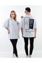 Signature And Flower Printed Oversize Cotton Unisex T-shirt