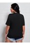 Oversize Black T-shirt with Colorful Neon Lettering California 07 Print - 2