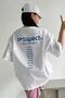 Women's White Prostect Oversize Cotton T-shirt - 2