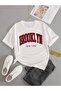 Plus Size White Brooklyn New York Red Printed Oversize Unisex Cotton T-shirt