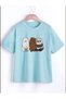 Bestie Teddy Bear Printed Oversize Cotton Kids T-Shirt