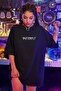 Women's Black Butterfly Oversize T-shirt - 2