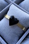 Gold Color Heart Figured Steel Handcuff Bracelet - 2