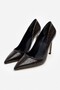Vanessa Brown Crocodile Pattern 10 cm Pointed Toe Thin Heeled Women's Stiletto - 6