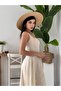 WHITE LONG DRESS WITH ENGLISH EMBROIDERY - 2