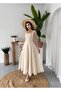 WHITE LONG DRESS WITH ENGLISH EMBROIDERY - 6