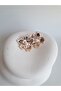 Gold Color Pearl Flower Earrings - 4
