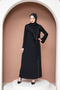 Luxurious Dubai Silk Back Zipper Flounced Stone Embroidered Stylish Elegant Dress - 6