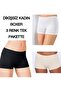 Women's Non-Marking Seamless Boxer 3 Pack (Black-White-Skin Color) - 5
