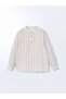Lcw Kids Orange Judge Collar Striped Boy's Shirt - 3