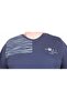 Men's Large Size Crew Neck T-Shirt Want 25160 Navy Blue - 2