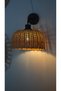 Rattan Sconce 25X30Cm "Stone" - Handmade Natural Lighting - 3
