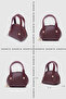 Claret Red C11 Mini Size Single Compartment Faux Leather Women's Wallet B:7 E:10 W:6 - 4