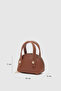 Brown C11 Mini Size Single Compartment Faux Leather Women's Wallet B:7 E:10 W:6 - 2