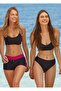 Women's Bikini Bottom 10158 - Fuchsia Black - 6