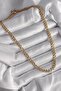 Steel Gold Color Ring Chain Women's Necklace - 2