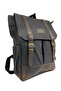 Canvas Leather Waterproof Unisex Travel School Travel Camping Backpack with Laptop Compartment - 4