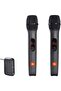 Wireless 2 Microphone System, High Vocal Quality, Rechargeable UHF Dual Channel Wireless Receiver