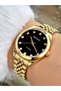 Steel Cord 3 Atm Water Resistant Gold-Black Color Women Wrist Watch - 3