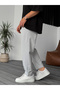 Light Gray Parachute Loose Fit Trousers Ke-5044 - 6