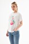 Printed 100% Cotton T-Shirt White - 4