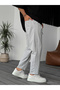 Light Gray Parachute Loose Fit Trousers Ke-5044 - 5