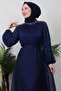 Helen Taşlı Janjan Dress Navy Blue - 5
