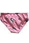 Girl's Baggy Ruffle Lol Printed Three-Piece Bikini Set - 3