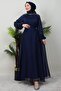 Helen Taşlı Janjan Dress Navy Blue