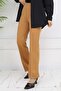 Buttoned Palazzo Trousers Camel 3043 - 2