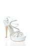 Women's Stone Trimmed Platform Thin Heeled Evening Dress Shoes - 3