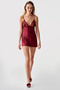 9850- Satin Guipure Detailed 6 Piece Nightwear Set - 5