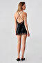 9850- Satin Guipure Detailed 6 Piece Nightwear Set - 3