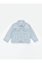 Lcw Kids Blue Shirt Collar Basic Girls' Jean Jacket