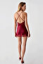 9850- Satin Guipure Detailed 6 Piece Nightwear Set - 3