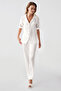 9850- Satin Guipure Detailed 6 Piece Nightwear Set - 4