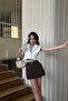 Women's Brown Belted Shorts Skirt 0999-9236 - 4