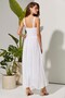 Strappy White Long Dress - 5