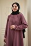Pearl Detailed Piece Detail Dusty Rose Abaya - 2