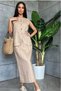 Women Linen Skirt Vest Bottom Top Two-Piece Suit Nbemp1072