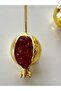 Sunshine-Newyear-Blessing-Blessing-New Year-Vintage-Ethnic Red Pomegranate Earrings - 3
