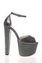 Women's Open Toe 17 cm High Platform Heeled Evening Dress Shoes - 2