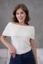Women's Ecru Madonna Collar Sleeveless Knitwear Blouse 2202 - 4